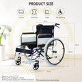 Emascare Hospital Grade Big Wheel Wheelchair with Tray and Cushion 17kg Kerusi Roda GA3846623-149736 - MDA Approved
