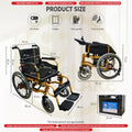 Electric Wheelchair Elderly Big Wheel Lightweight Self Propelled Wheelchair Foldable Kerusi Roda Elektrik Self-Push