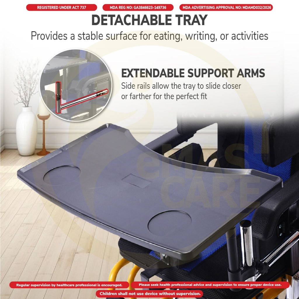 Cerebral Palsy Wheelchair 14in 36cm Support Headrest Footrest Recline