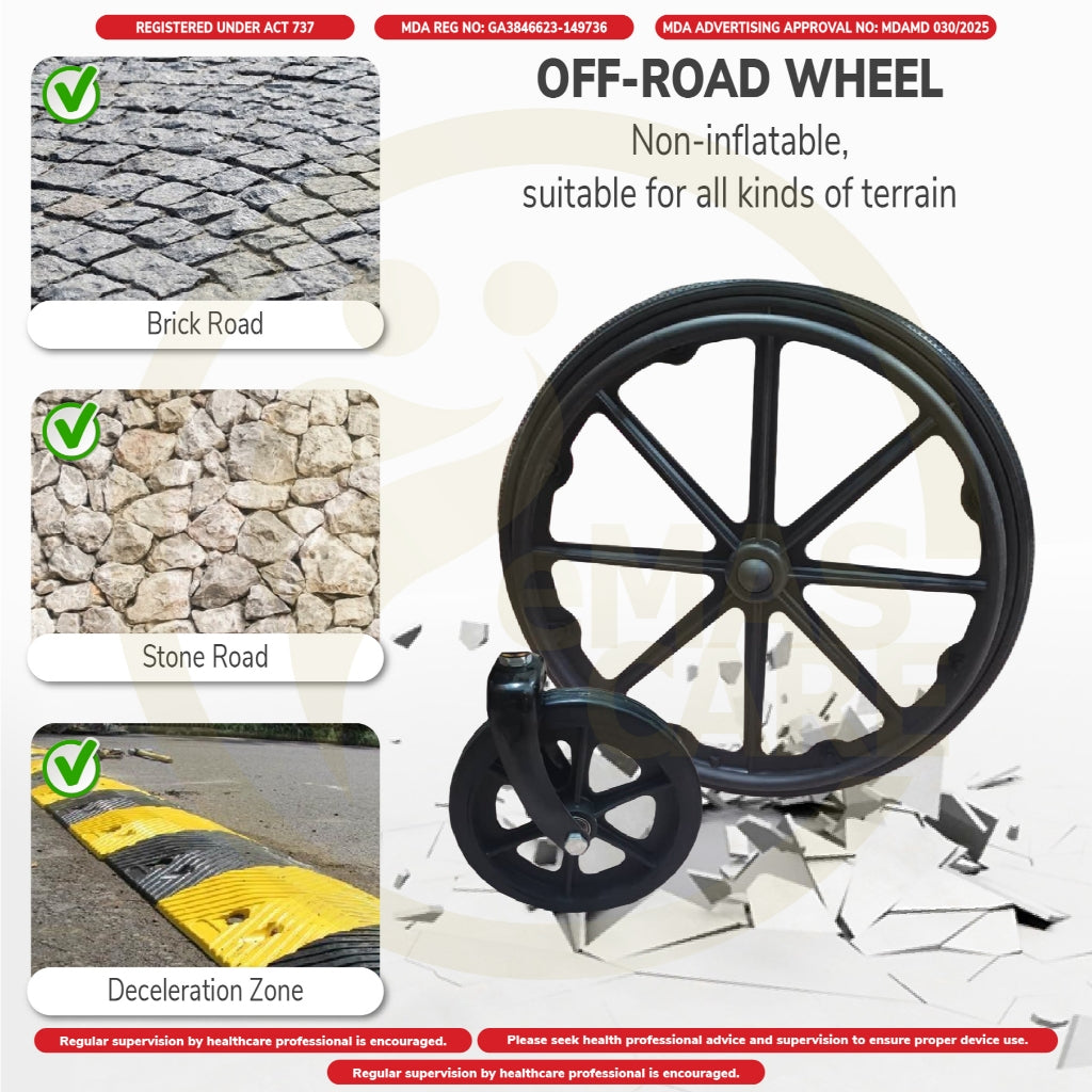 Heavy Duty Wheelchair Foldable Wheel Chair Wide Seat Big Size Extra Large Obese Fat WheelChairs Kerusi Roda Badan Besar