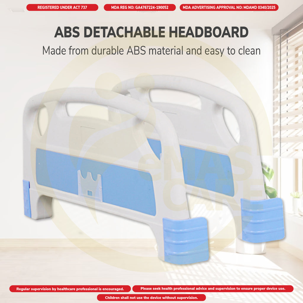 Standard Hospital Bed Manual Single Crank Katil Hospital Manual with Wheel or No Wheel Beroda