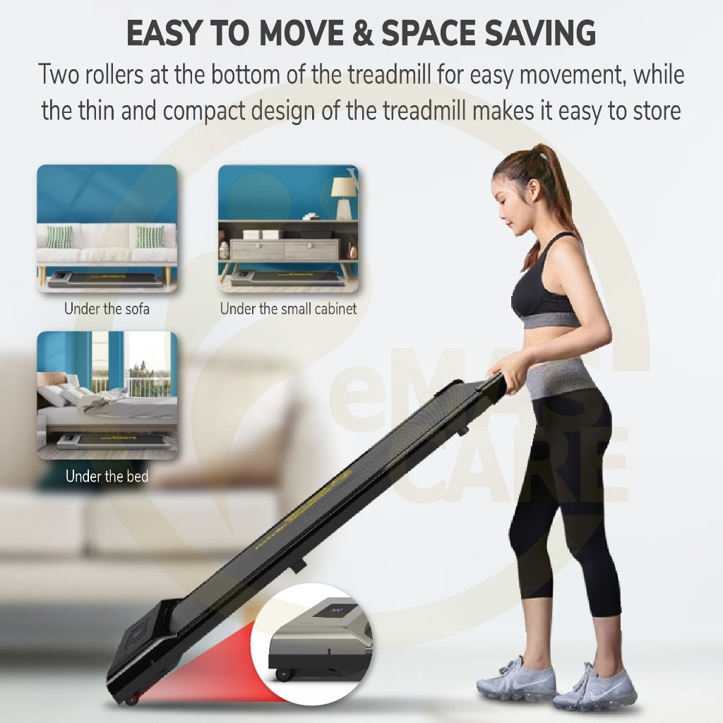 3.0HP Walking Treadmill With Handle Smart Walking Pad Machine Ultra-Thin Home Exercise Equipment Indoor Run/Walk Machine