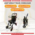 40cm Lightweight Travel Airplane Manual Wheelchair Foldable Wheelchair Smallest Chair Flip Up Armr