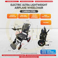 Electric Ultra Lightweight Airplane Carbon Fiber Coated Wheelchair Auto Motor Wheelchair Kerusi Roda Karan Cabin Train