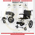 Emascare Ultra Lightweight Portable Foldable Wheelchair Ringan 10kg Tayar Kecil Kerusi GA3846623-149736 - MDA Approved